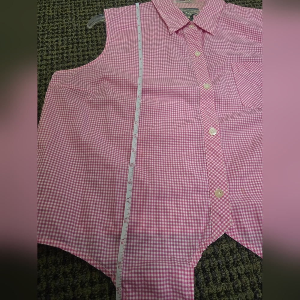 Ralph Lauren Pink Gingham Blouse - Picture 8 of 10